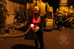 nạo vét hố ga tại Mê Linh